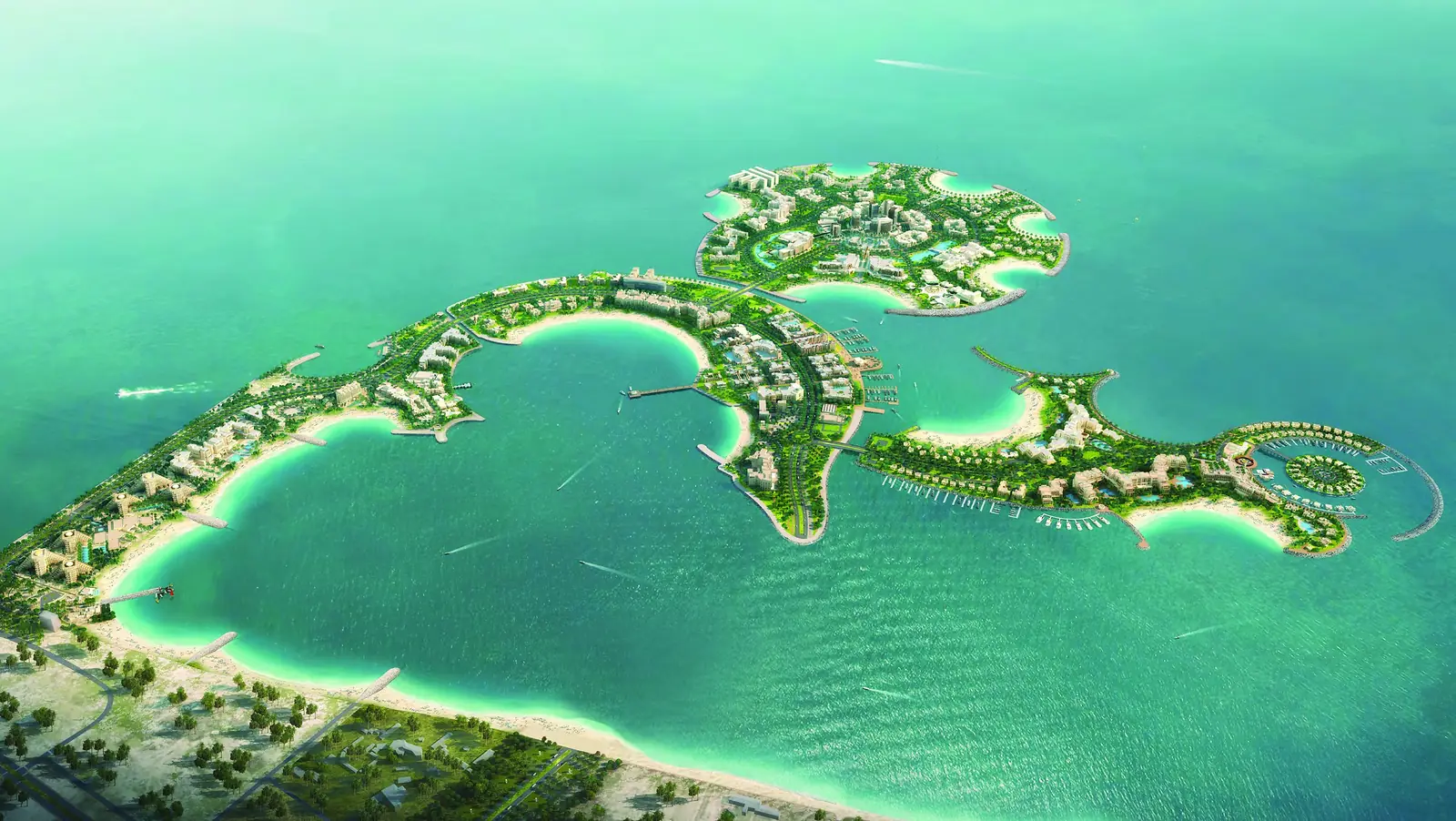 Aerial view of Al Marjan Island, Ras Al Khaimah