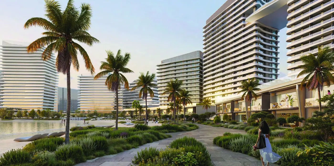 Beachfront walkway at Fairmont Residences Al Marjan Island